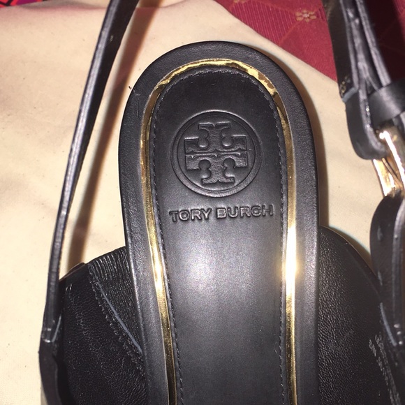 Tory Burch Metal Miller 65MM Wedge Sandal Heel 7.5 - Picture 11 of 12